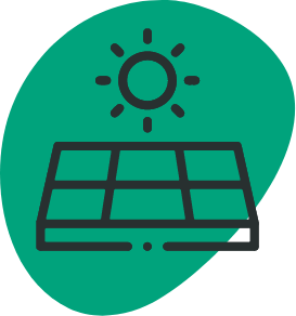 Icono panel solar verde